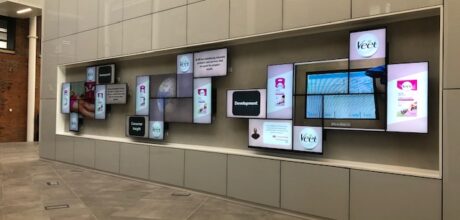 Digital AV Wall showcasing work done by Microcomms Professional Services for global client.