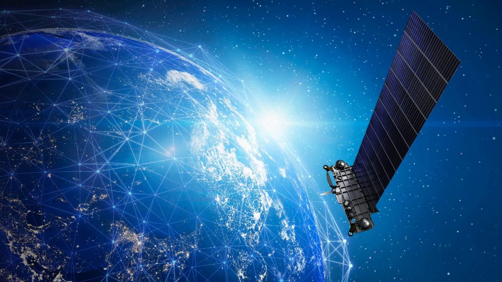 Starlink Satellite broadband in outer space. 
