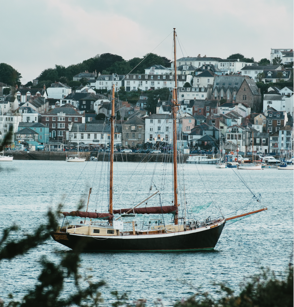 Fibre Works for Falmouth Town Council - boat in the harbour
