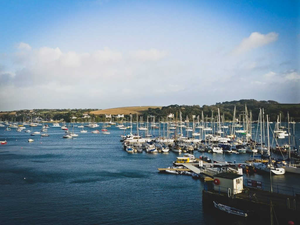 All the boats in the harbour in Falmouth