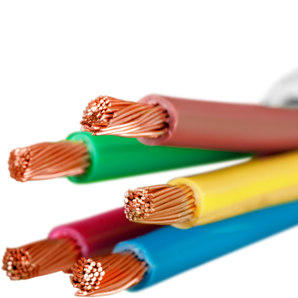 Close up of copper Cables